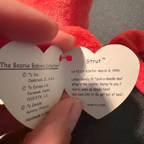 3/$12! Ty Beanie Baby - Strut the Rooster - MWMT! - Picture 4 of 6